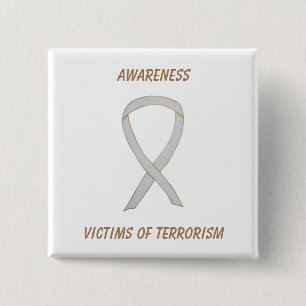 Victims of Terrorism Awareness White Ribbon Pin