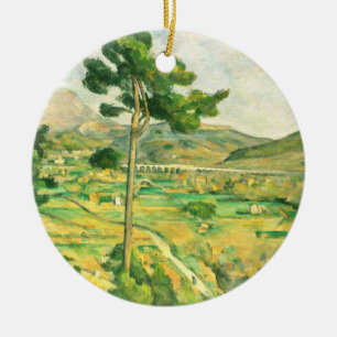 Victoire and the Viaduct Paul Cezanne     Ceramic Tree Decoration