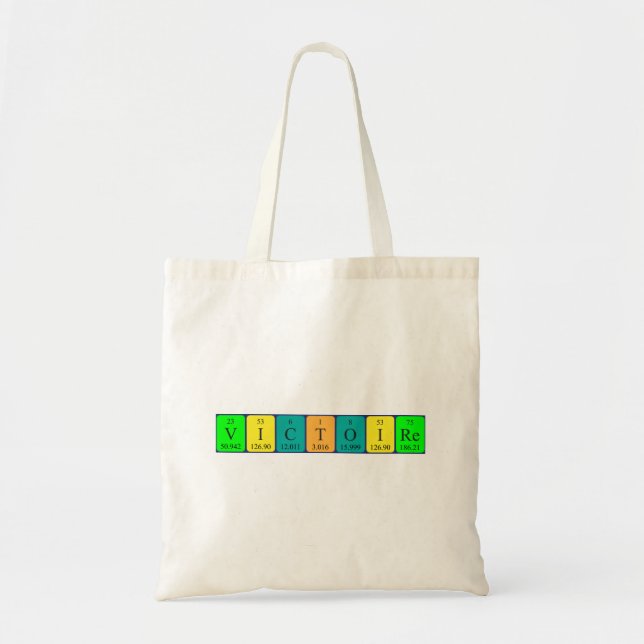 Victoire periodic table name tote bag (Front)
