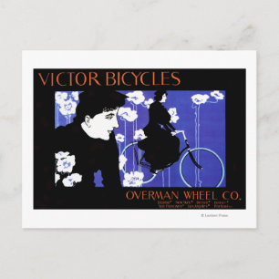 Victor Bicycles Overman Wheel Promo Poster Postcard