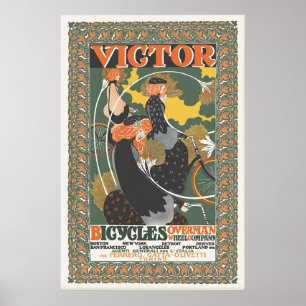 Victor Bicycles Vintage Advertising Poster Fine