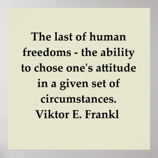 victor frankl quote poster (Front)