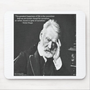 Victor Hugo & Happiness Quote Gifts Tees Etc Mouse Pad