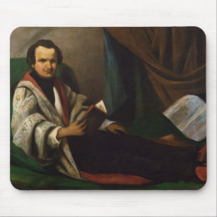 Victor Hugo  on his divan, c.1830-40 Mouse Pad