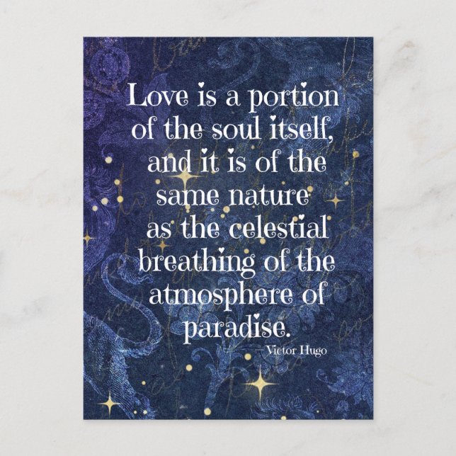 Victor Hugo Poem Postcard (Front)