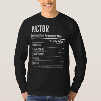 Victor Serving Size Nutrition Label Calories T-Shirt