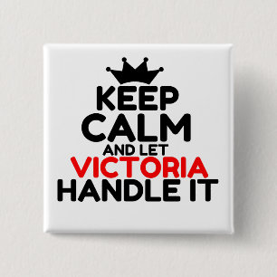 VICTORIA 15 CM SQUARE BADGE