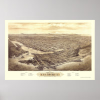 Victoria, BC, Canada Panoramic Map - 1878