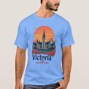 Victoria BC Island Life Vintage Sunset T-Shirt