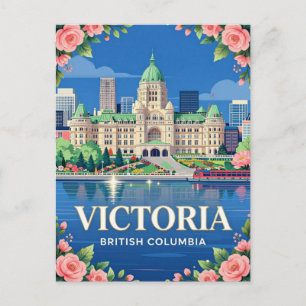 Victoria British Columbia Garden City 💎 Postcard