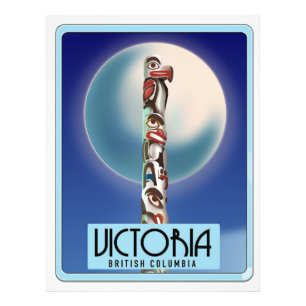 Victoria British Columbia Totem Pole. Photo Print