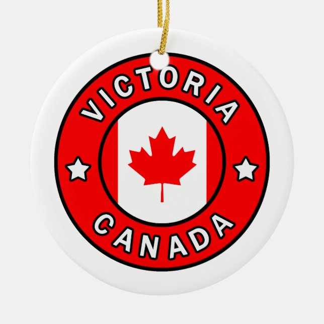 Victoria Canada Ceramic Tree Decoration (Front)