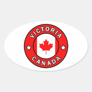 Victoria Canada Oval Sticker