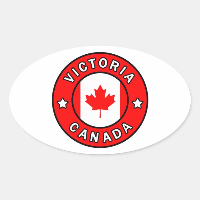 Victoria Canada Oval Sticker (Front)