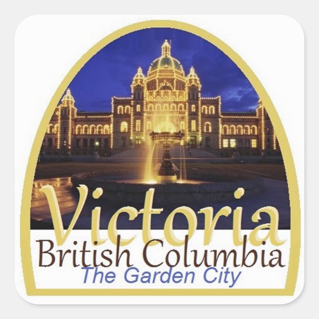 VICTORIA Canada Square Sticker (Front)