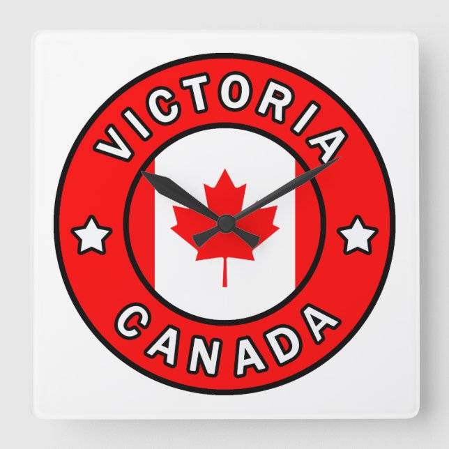 Victoria Canada Square Wall Clock (Front)