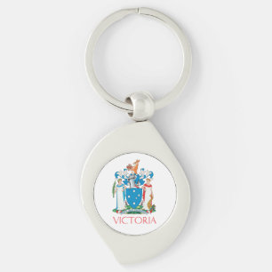 Victoria coat of arms key ring