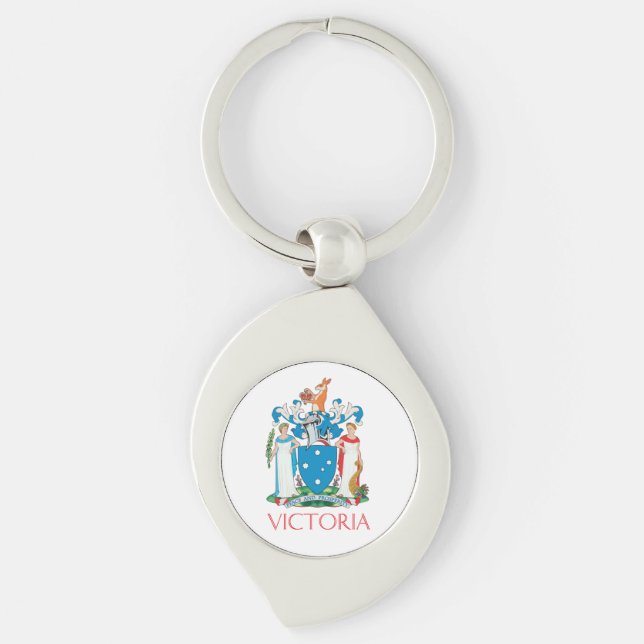 Victoria coat of arms key ring (Front)