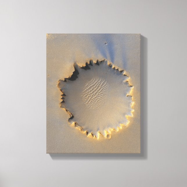 Victoria Crater on Mars Canvas Print (Front)