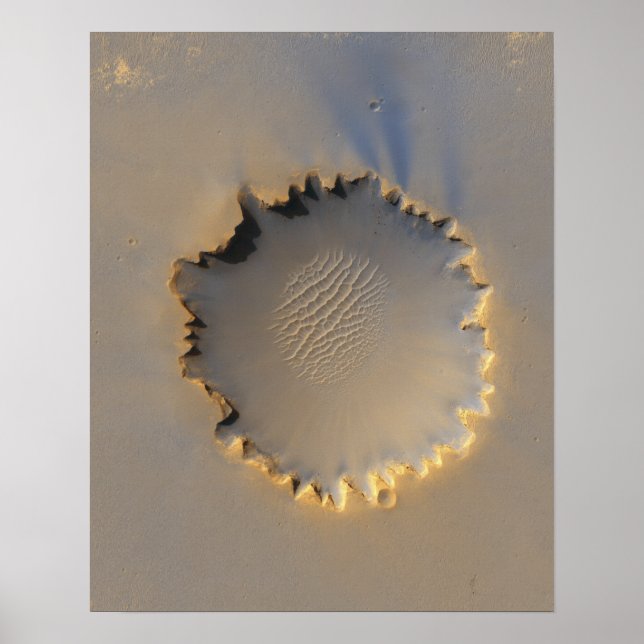 Victoria Crater on Mars Poster (Front)