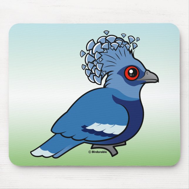 Victoria Crowned Pigeon Mouse Pad (Front)