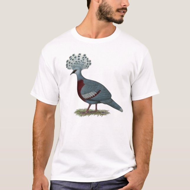 Victoria Crowned Pigeon T-Shirt (Front)