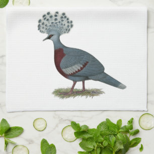 Victoria Crowned Pigeon Tea Towel