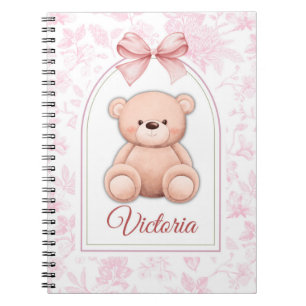 Victoria   Custom Pink Teddy Bear Nursery Design  Notebook