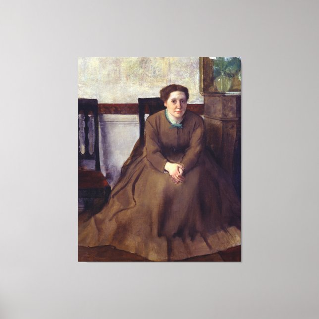 Victoria Dubourg  by Edgar Degas Canvas Print (Front)
