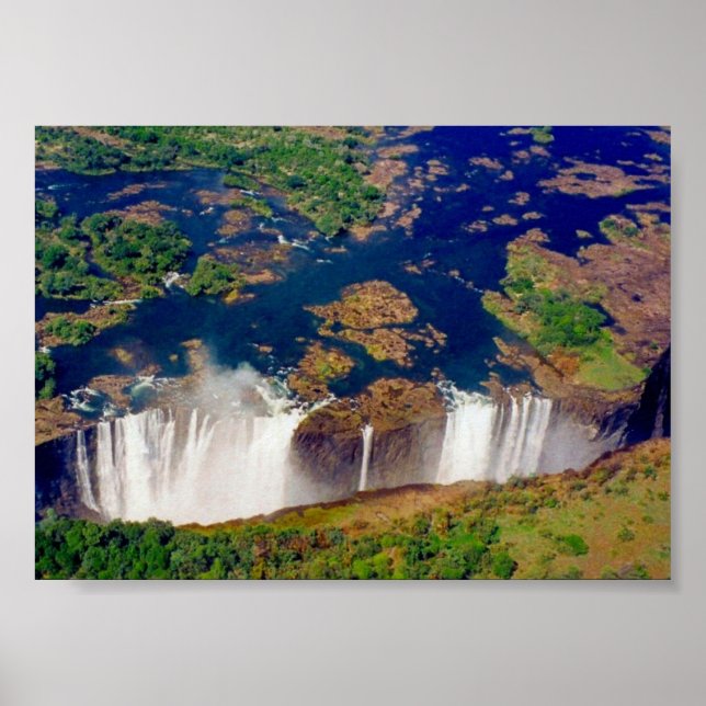 victoria falls aerial poster (Front)