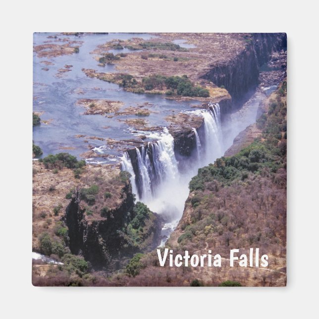 Victoria Falls aerial view - Zimbabwe, Africa Magnet (Front)