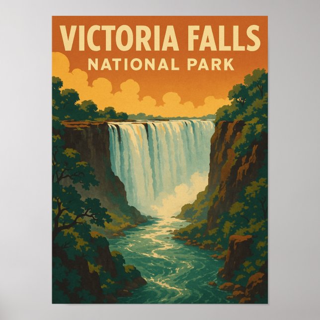 Victoria Falls National Park Getaway Poster (Front)
