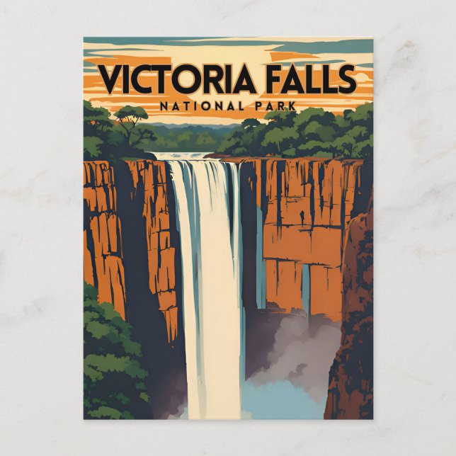 Victoria Falls National Park Traditional Travel Postcard (Front)