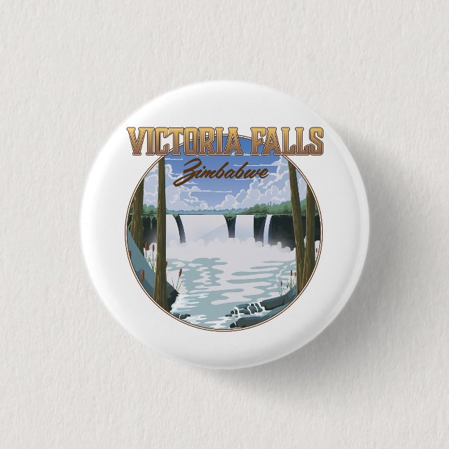 Victoria falls Zimbabwe 3 Cm Round Badge (Front)