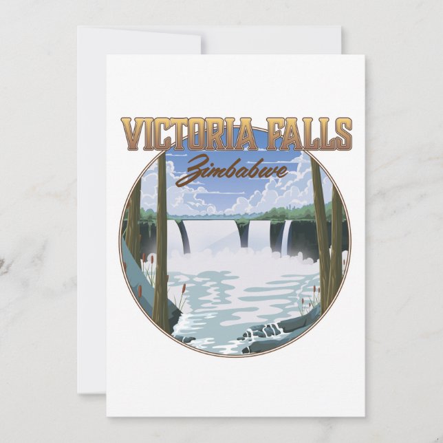 Victoria falls Zimbabwe Invitation (Front)
