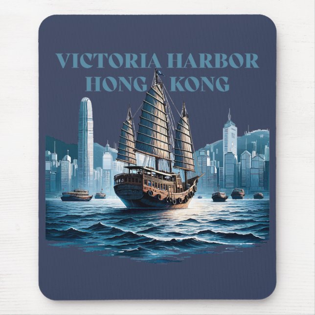 Victoria Harbor Hong Kong China Mouse Pad (Front)