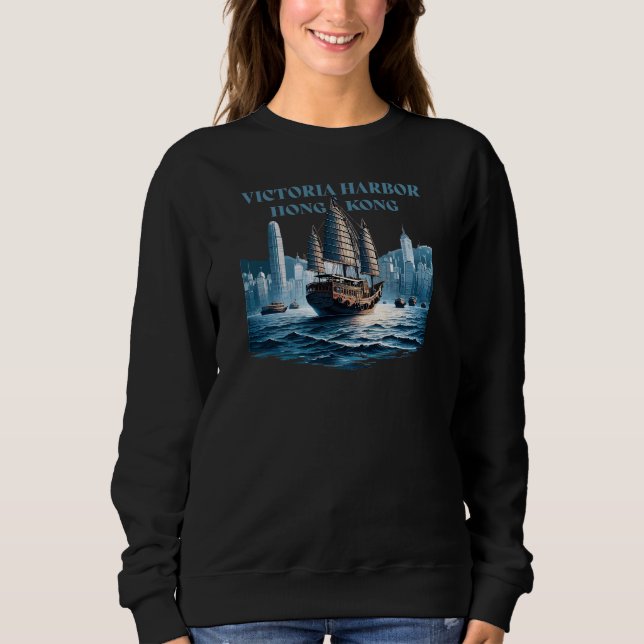 Victoria Harbor Hong Kong China Sweatshirt (Front)