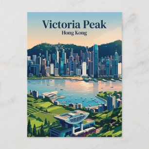 Victoria Peak Hong Kong Postcard