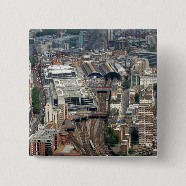 Victoria Railway Station 15 Cm Square Badge (Front)