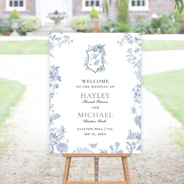 VICTORIA Regency Blue French Garden Welcome Poster (Creator Uploaded)