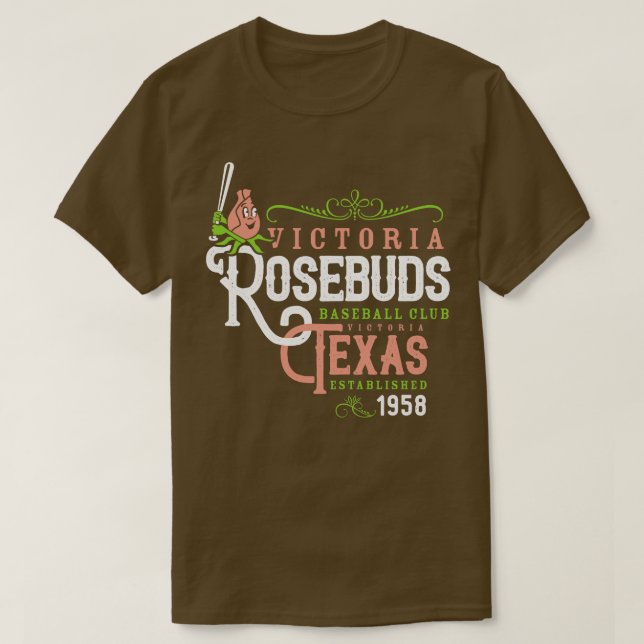 Victoria Rosebuds Baseball T-Shirt (Design Front)