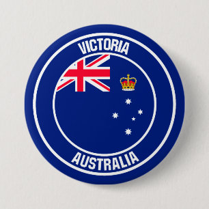 Victoria Round Emblem 7.5 Cm Round Badge