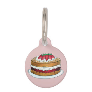 Victoria Sandwich Sponge Cake UK British Pastry Pet Tag