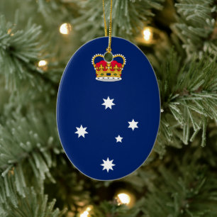 Victoria state badge - AUSTRALIA Ceramic Tree Decoration