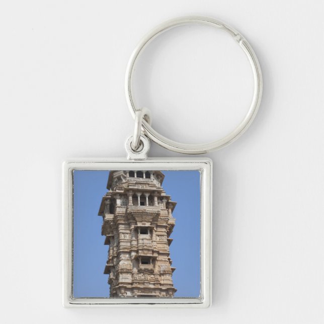 Victoria Tower in Chittorgarh Fort, India Key Ring (Front)