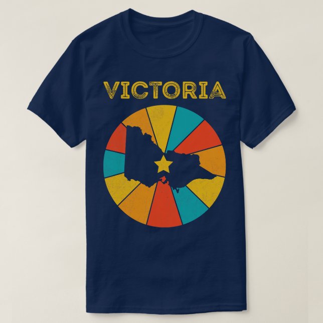 Victoria Vintage Distressed Souvenir 1 T-Shirt (Design Front)