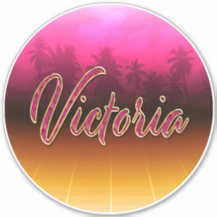 Victoria Vorname Name pink Aufkleber Sticker