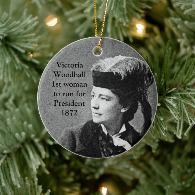 Victoria Woodhull 1st Woman President Candidate Ceramic Tree Decoration (Tree)