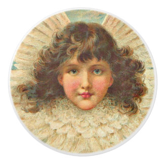 Victorian angel ceramic knob