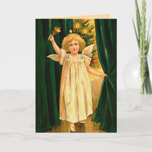 Victorian Angel Christmas Card (Front)